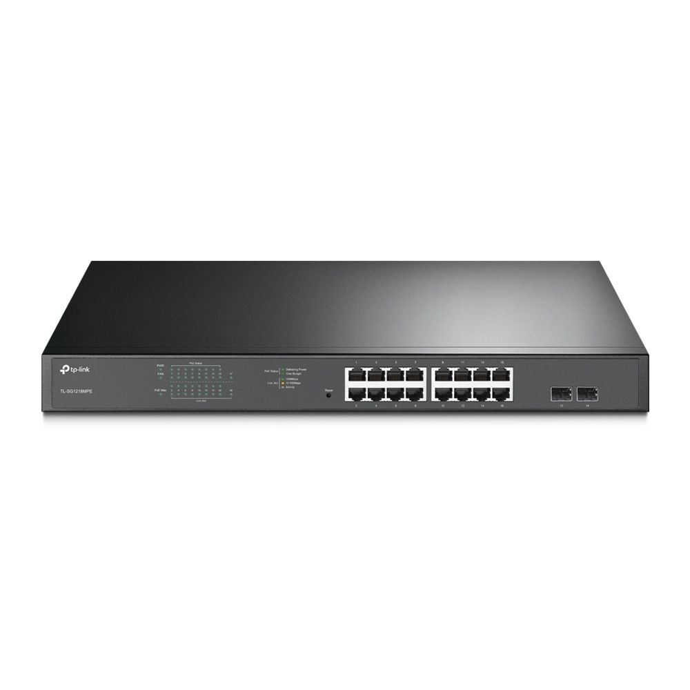  TP-LINK TL-SG1218MPE 16 PORT+ 2SFP RACKMOUNT 10/100/1000 MBPS 192 WATT POE GIGABIT SWITCH