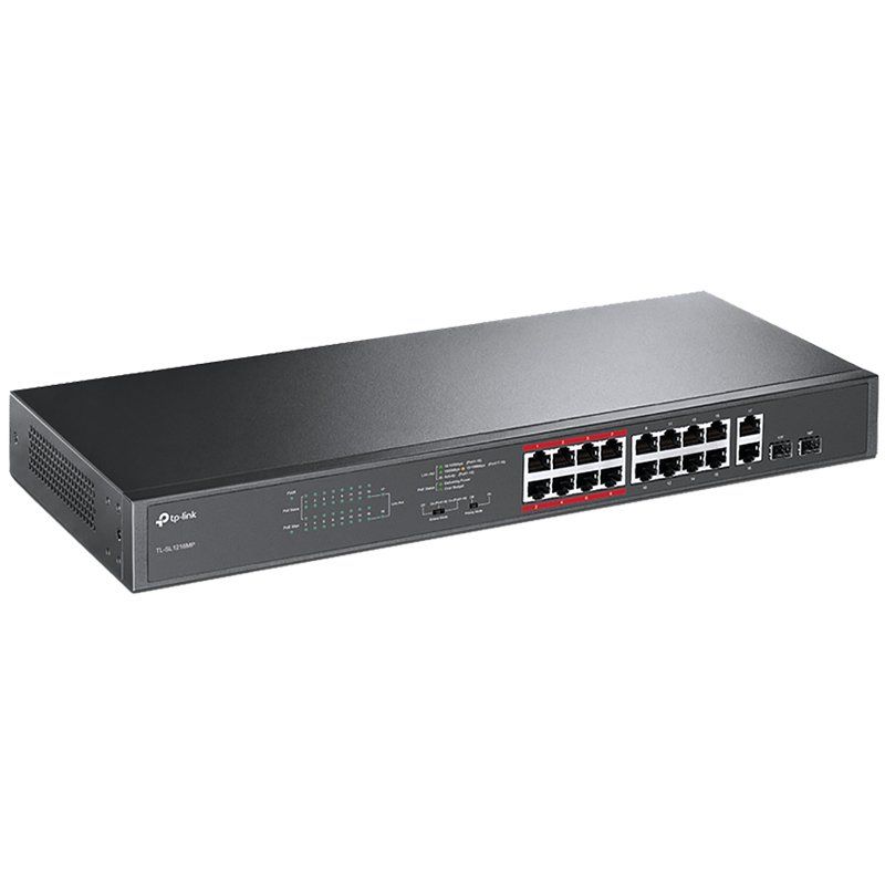  TP-LINK TL-SL1218MPE JETSTREAM 10/100 MBPS 16 PORT POE SWITCH + 2 PORT GIGABIT