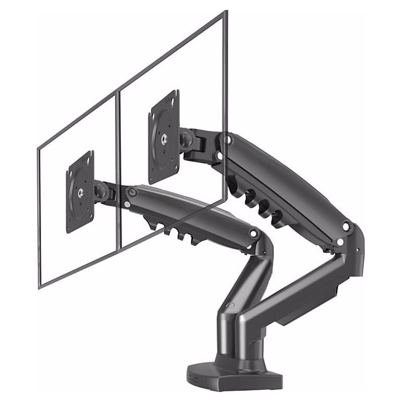 VONTECH F160  MNT02 17-27 AMORTİSÖRLÜ STAND ÇİFT KOL LCD / LED MONİTÖR TUTUCU STAND ASKI APARATI