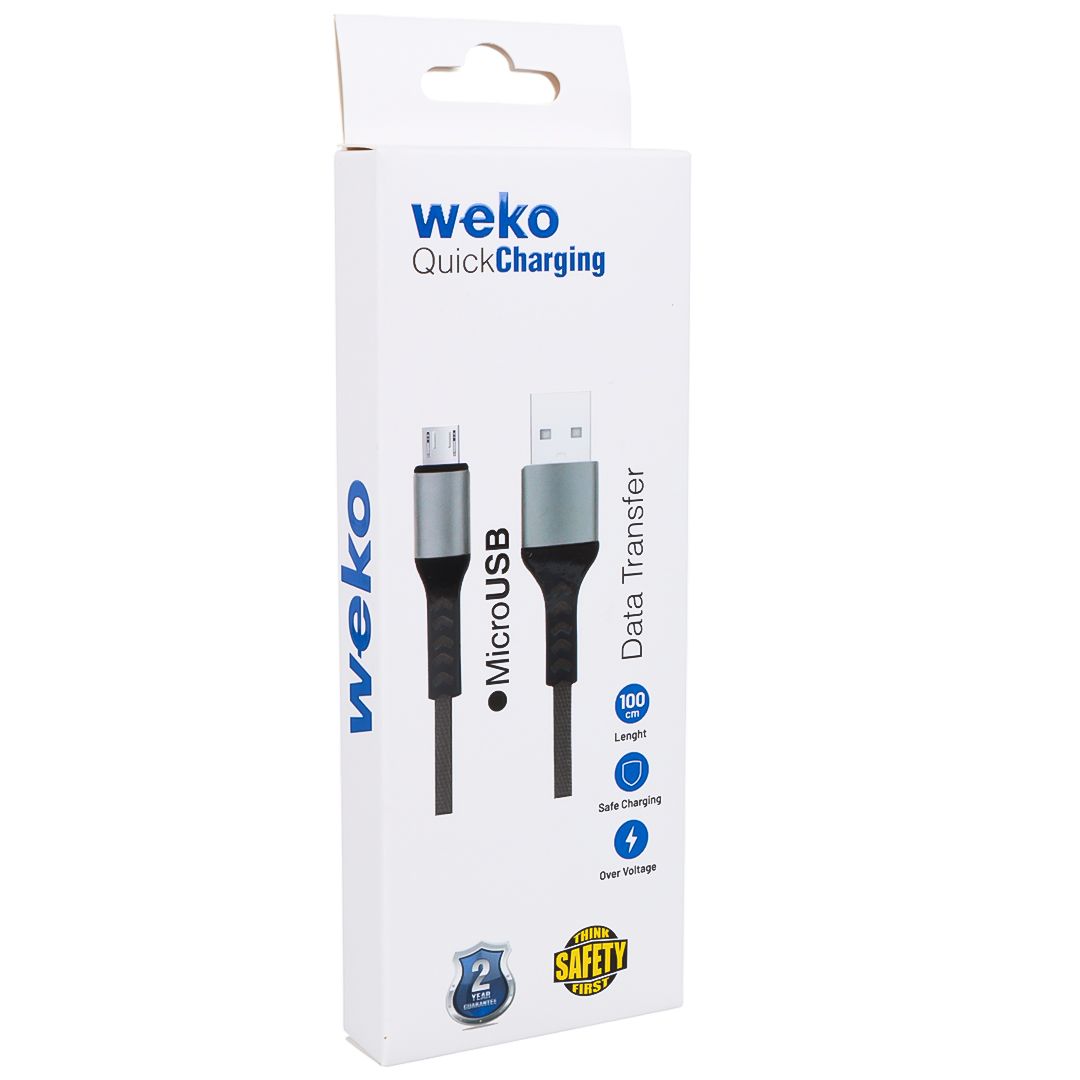  WEKO WK-22023 USB TO MICRO USB ÖRGÜLÜ LACİVERT 1 MT ŞARJ KABLOSU (NO:14)