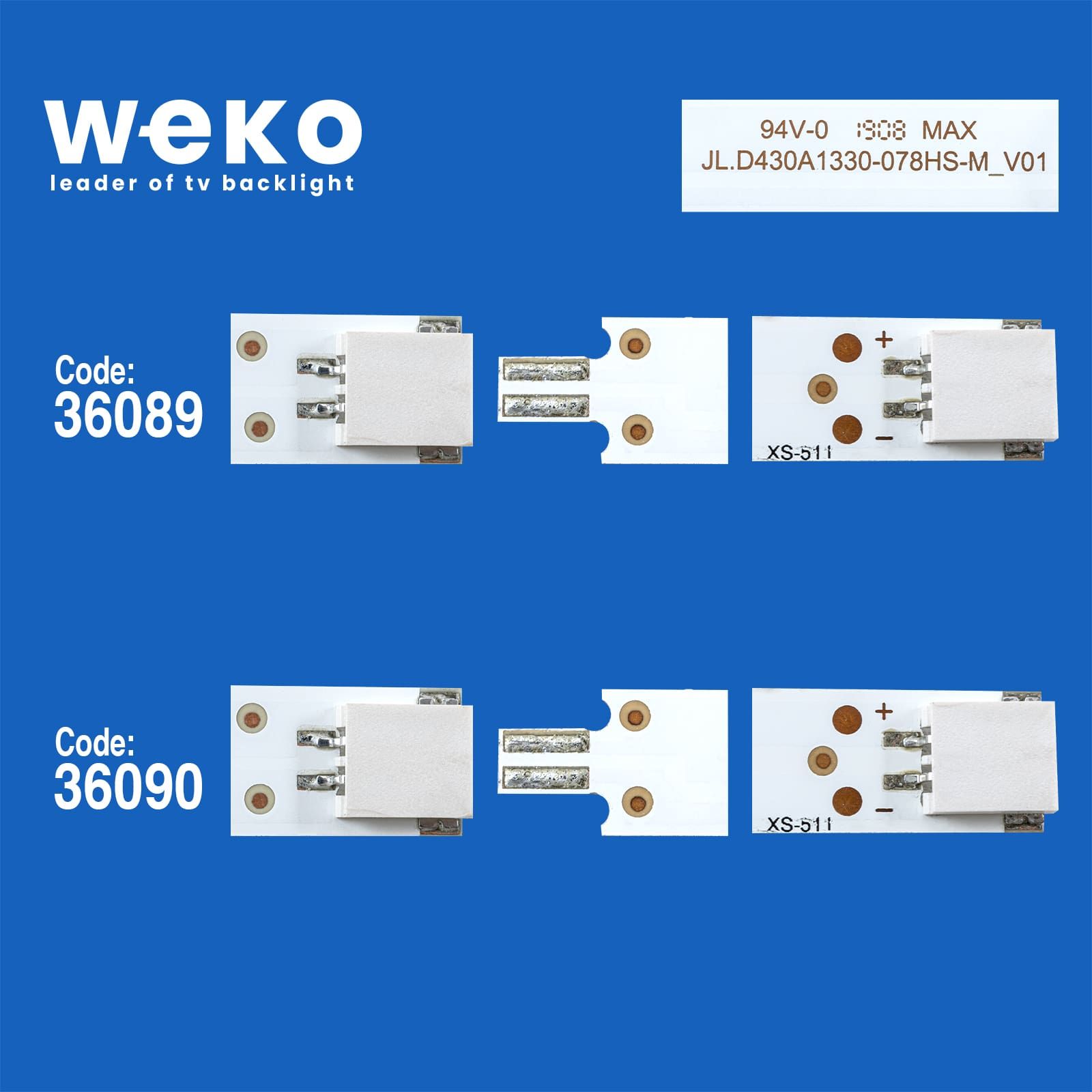  WKSET-5800 36089X2 36090X2 SVV430A52_A/B 4 ADET LED BAR (8+10LENS)