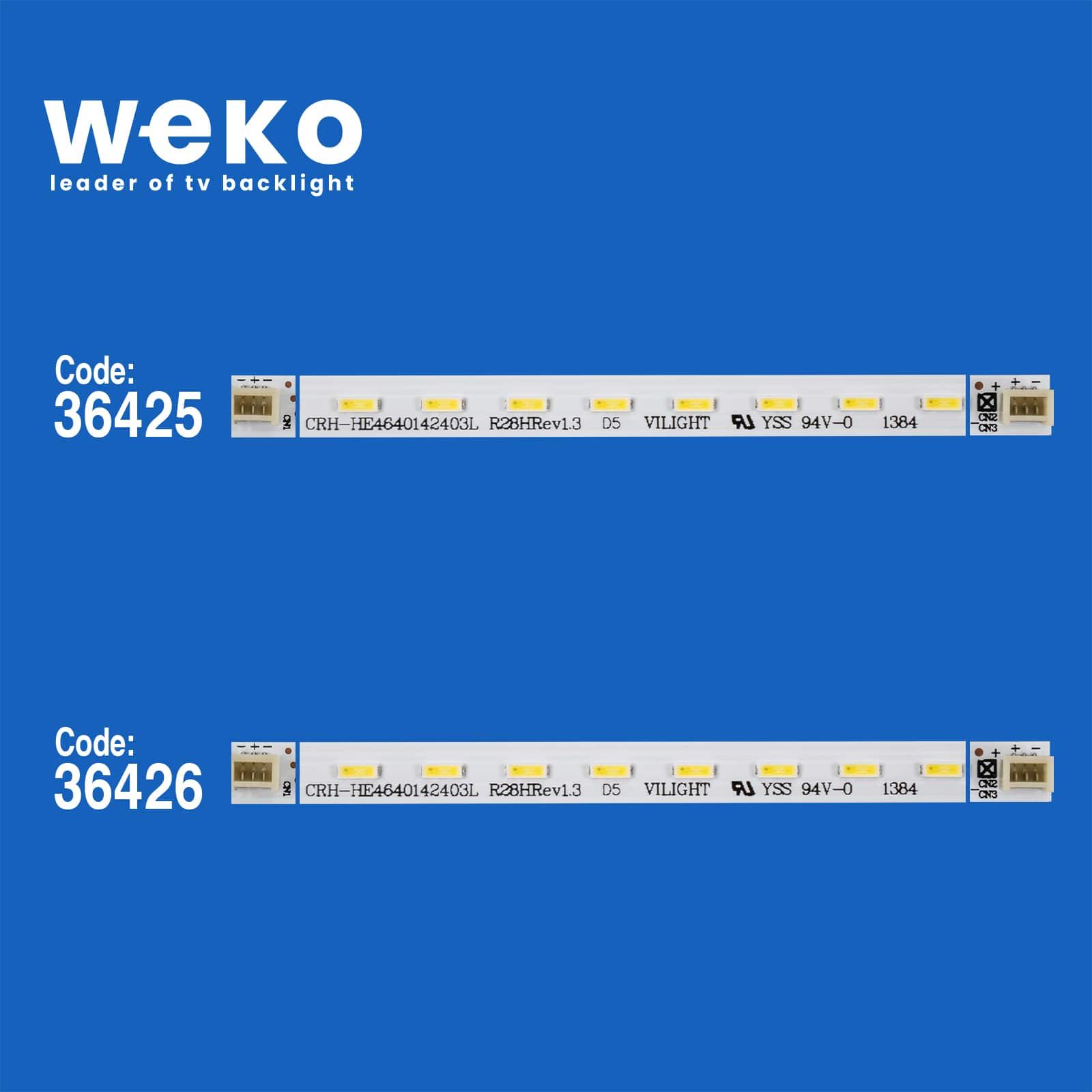  WKSET-6186 36425X1 36426X1 CRH-HE4640142403L R28H 2 ADET LED BAR (72LED)