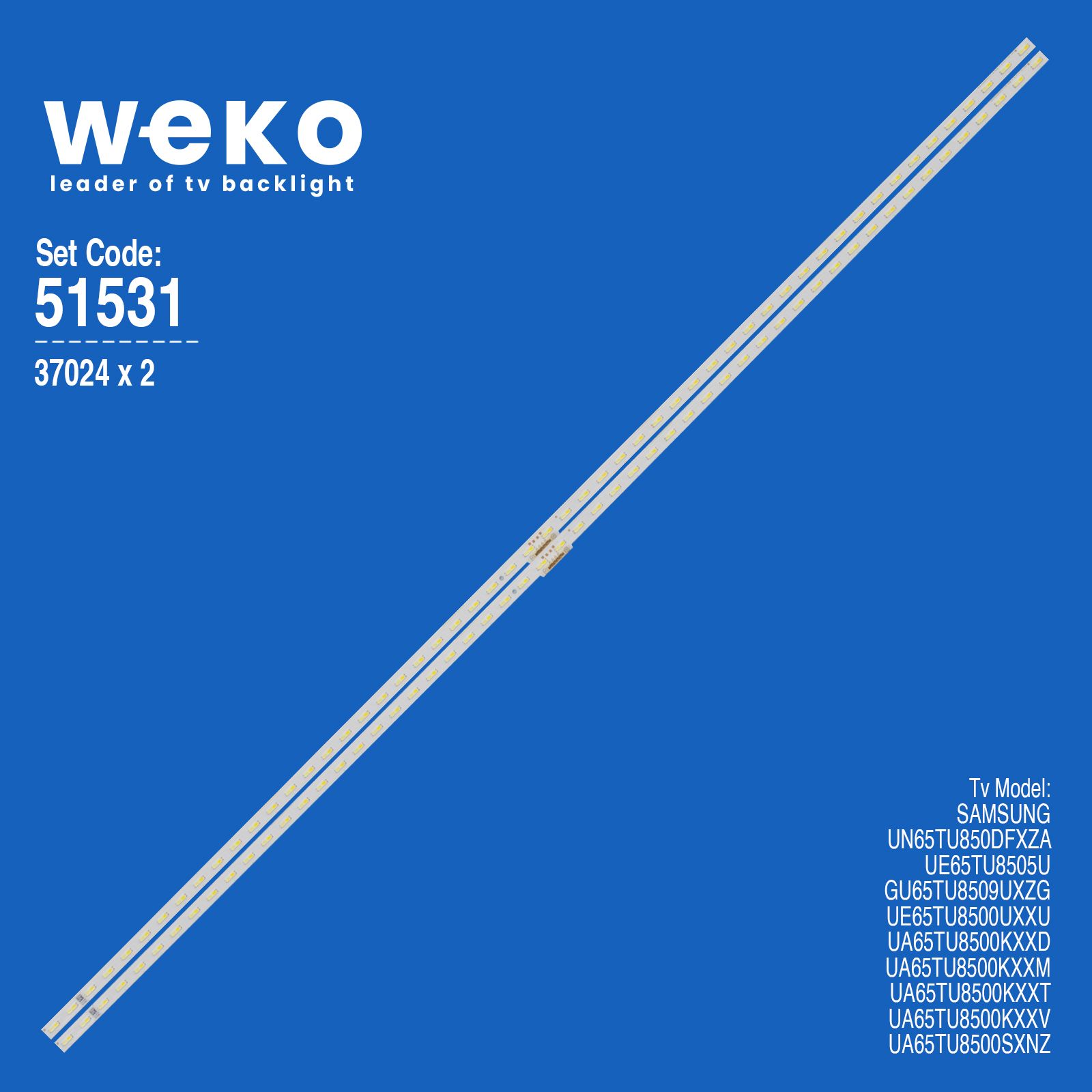 WKSET-6531 37024X2 V0T8-650SM0-R0 BN96-50380A  2 ADET LED BAR (54LED)