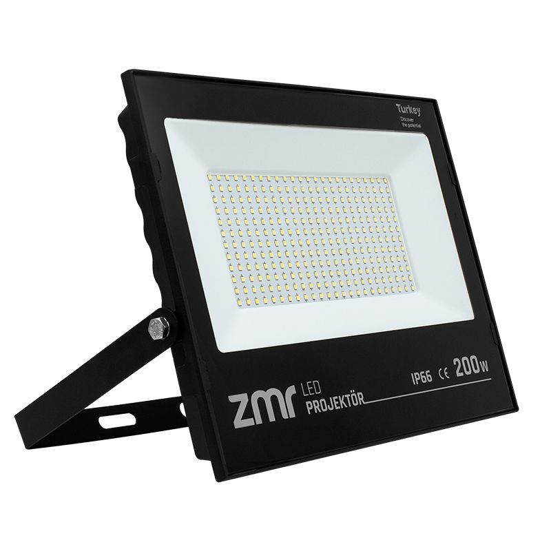  ZMR 200 WATT BEYAZ 6500K IP66 150* IŞIK AÇISI 220 VOLT SİYAH SLİM KASA LED PROJEKTÖR