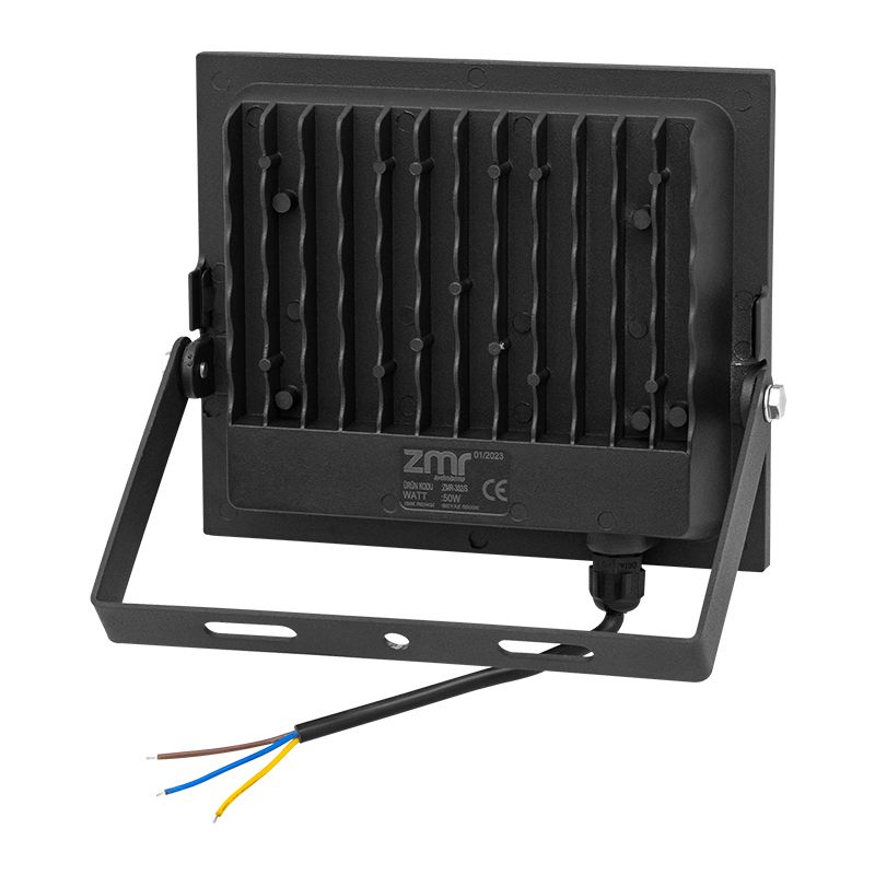  ZMR 50 WATT 6500K IP66 150* IŞIK AÇISI 220 VOLT SİYAH SLİM KASA LED PROJEKTÖR