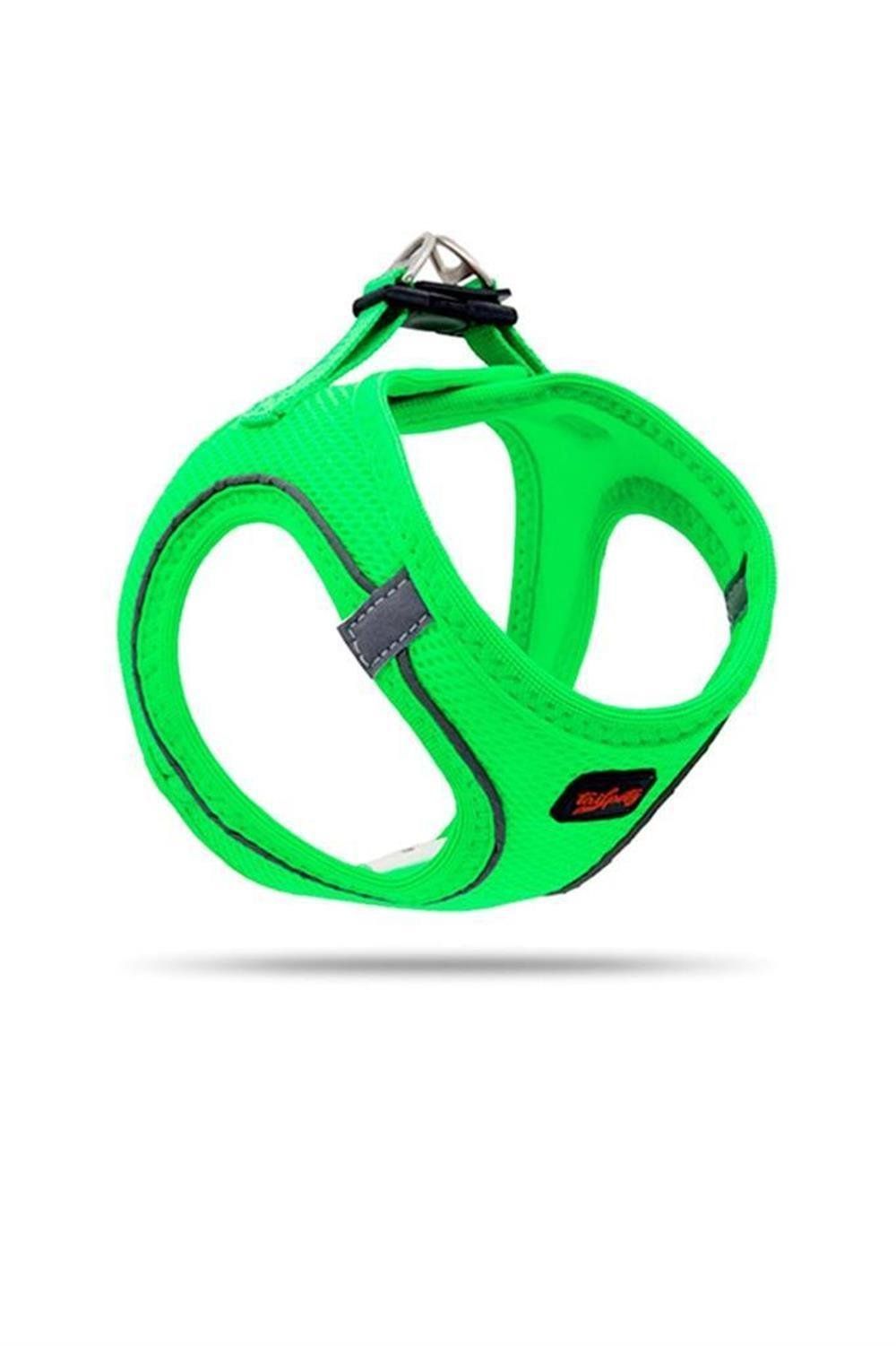 Tailpetz Air Mesh Harness Neon Yeşil Köpek Göğüs Tasması S