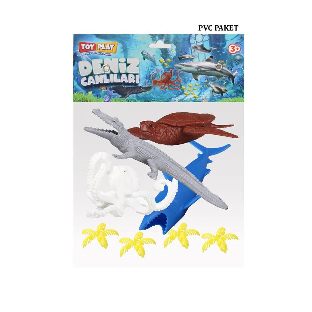  720 Toy Play 6 Parça Deniz Canlıları Figür Seti 10-20 cm