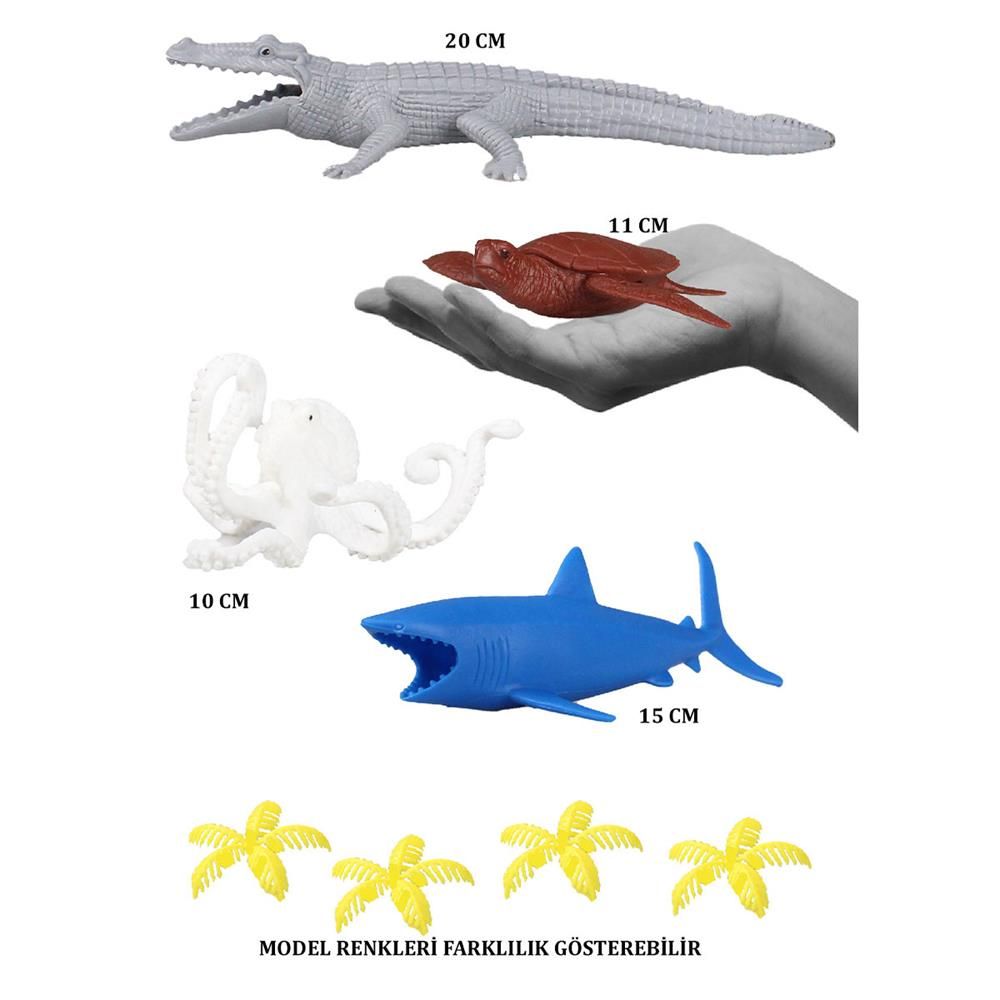  720 Toy Play 6 Parça Deniz Canlıları Figür Seti 10-20 cm