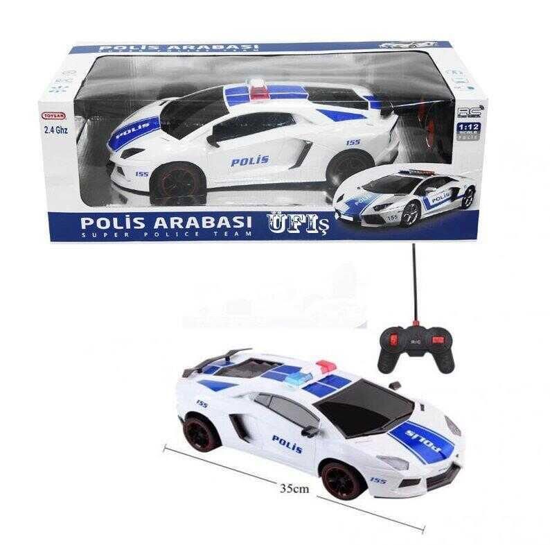 Toy-13 Uzaktan Kumandalı Usb Şarjlı Işıklı Polis Arabası 35 cm