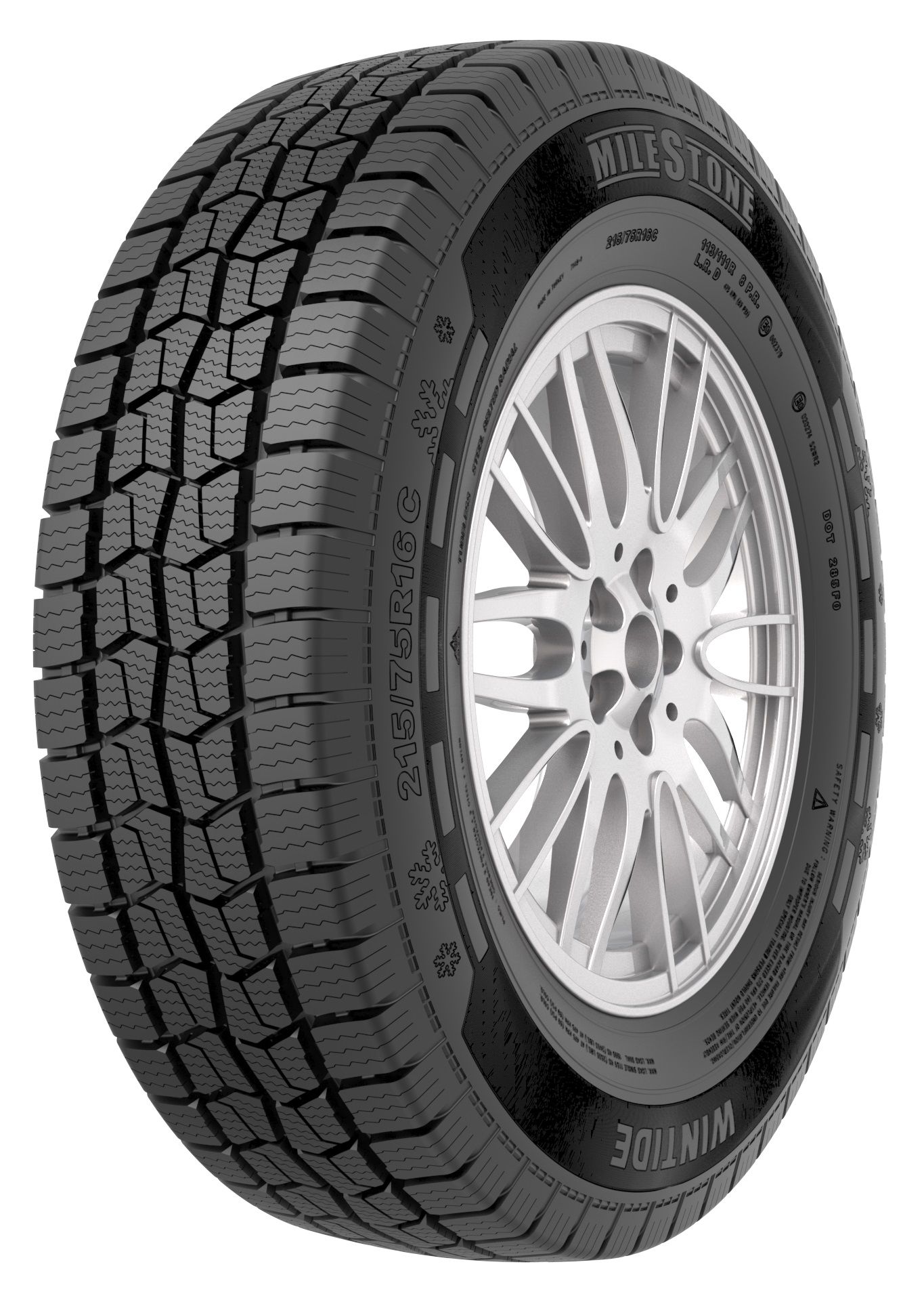  Milestone 225/65R16C 112/110R TL 8PR Wintide Hafif Ticari Kış Lastiği