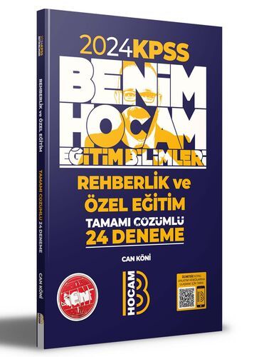 2024 Eğitim Bilimleri Rehberlik ve Özel Eğitim Tamamı Çözümlü 24 Deneme Benim Hocam Yayınları