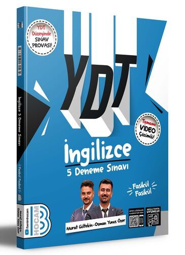 2024 YDT İngilizce 5 Deneme Sınavı Benim Hocam Yayınları