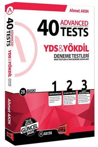 Akın Dil & Yargı Yayınları YDS & YÖKDİL 40 Advanced Tests 29. Baskı