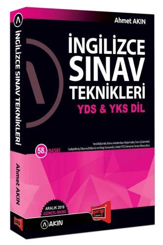 Akın Dil & Yargı Yayınları YDS & YKS DİL İngilizce Sınav Teknikleri 58. Baskı