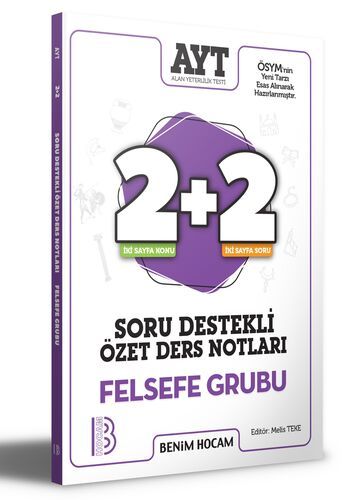 Benim Hocam Yayınları AYT Felsefe Grubu 2+2 Soru Destekli Özet Ders Notları