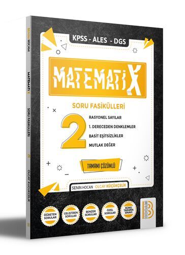 Benim Hocam Yayınları KPSS ALES DGS MatematiX Soru Fasikülleri 2