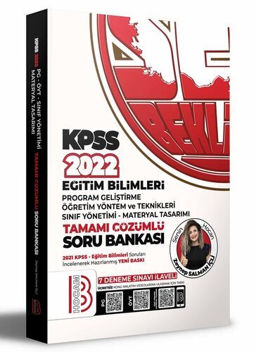 Benim Hocam Yayınları 2022 KPSS Eğitim Bilimleri Program Geliştirme - ÖYT - Sınıf Yönetimi - Materyal Tasarımı Tamamı Çözümlü So