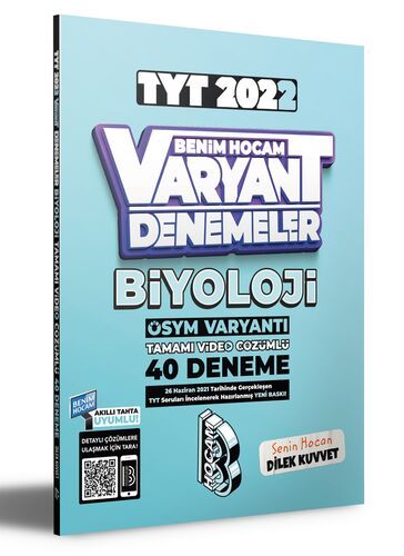 Benim Hocam Yayınları 2022 TYT Biyoloji Tamamı Video Çözümlü 40 Deneme Sınavı