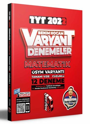 Benim Hocam Yayınları 2022 TYT Matematik Tamamı Video Çözümlü 12 Deneme Sınavı