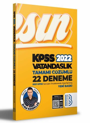 Benim Hocam Yayınları 2022 KPSS Vatandaşlık Tamamı Çözümlü 22 Deneme