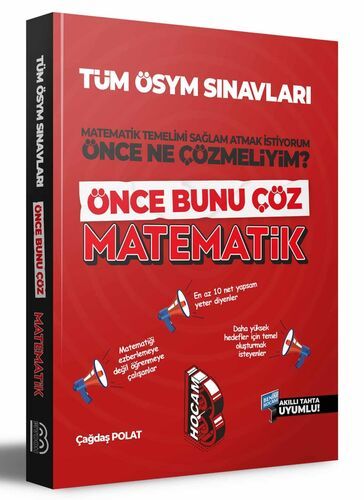 Benim Hocam Yayınları Tüm ÖSYM Sınavları İçin Önce Bunu Çöz Matematik Soru Bankası