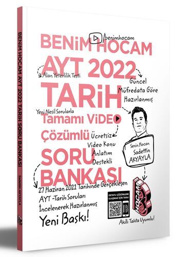 Benim Hocam Yayınları 2022 AYT Tarih Tamamı Video Çözümlü Soru Bankası