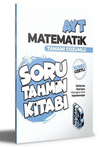 Benim Hocam Yayınları  AYT Matematik Konu Özetli ve Tamamı Çözümlü Soru Tahmin Kitabı