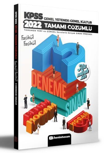 Benim Hocam Yayınları 2022 KPSS GKY Tamamı Çözümlü 3 Fasikül Deneme