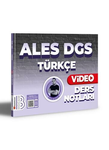 Benim Hocam Yayınları 2024 ALES DGS Türkçe Video Ders Notları