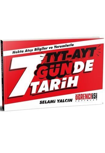 Öğrenci İşi Yayınlar 2021 TYT-AYT 7 Günde Tarih