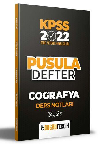 Doğru Tercih Yayınları 2022 KPSS Coğrafya Pusula Defter Ders Notları