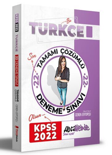 Hocawebde 2022 KPSS Türkçe Tamamı Çözümlü 22 Deneme