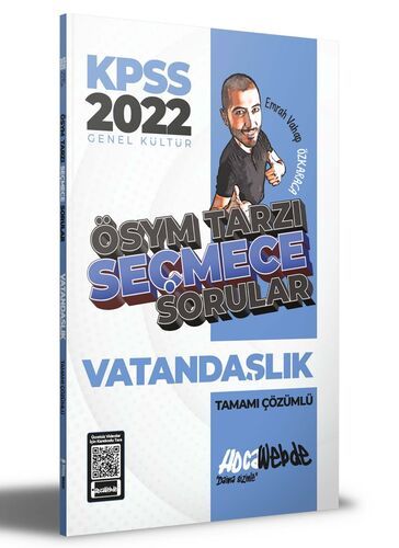 HocaWebde Yayınları 2022 KPSS Vatandaşlık ÖSYM Tarzı Seçmece Sorular Tamamı Çözümlü Soru Bankası