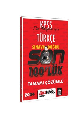 Hocawebde Yayınları Kpss 2024 Türkçe Son 100 lük Tamamı Çözümlü Sorular