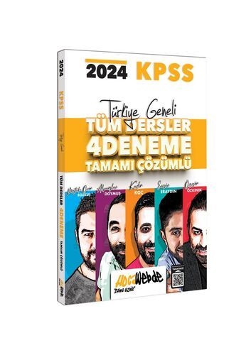Hocawebde Yayınları 2024 KPSS Genel Yetenek Genel Kültür Tamamı Çözümlü 4 Fasikül Deneme Sınavı