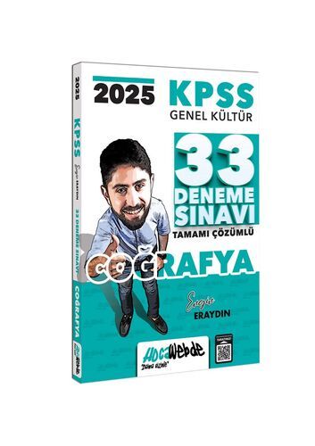 HocaWebde Yayınları 2025 KPSS GK Coğrafya Tamamı Çözümlü 33 Deneme Sınavı