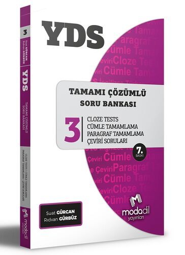 Modadil Yayınları YDS Tamamı Çözümlü Soru Bankası Serisi 3 Cloze Tests