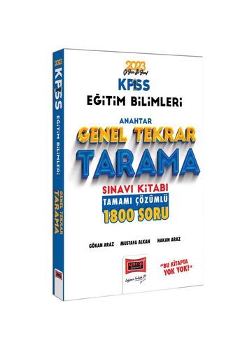 Yargı Yayınları 2023 KPSS Eğitim Bilimleri Anahtar Serisi Tamamı Çözümlü 1800 Soru Genel Tekrar Tarama Sınavı Kitabı