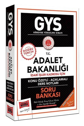 Yargı Yayınları GYS T.C. Adalet Bakanlığı İdari İşler Kadrosu İçin Konu Özetli Soru Bankası