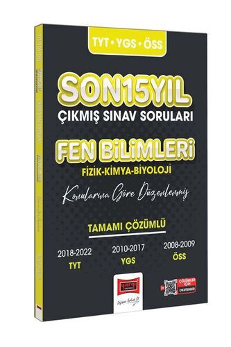 Yargı Yayınları 2023 TYT-YGS-ÖSS Son 15 Yıl Fen Bilimleri Çıkmış Sınav Soruları