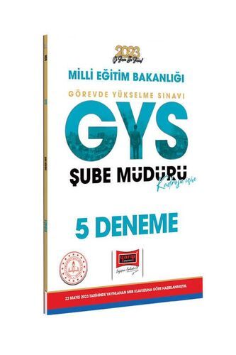 Yargı Yayınları 2023 Milli Eğitim Bakanlığı GYS Şube Müdürlüğü Kadrosu İçin 5 Deneme