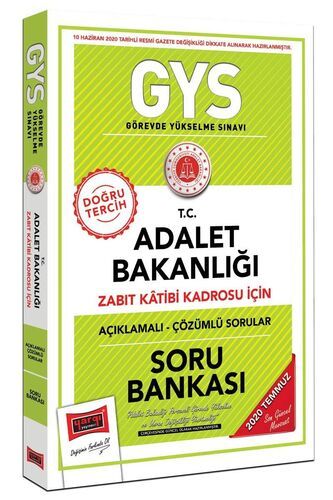 Yargı Yayınları GYS T.C. Adalet Bakanlığı Zabıt Katibi Kadrosu İçin Açıklamalı Soru Bankası