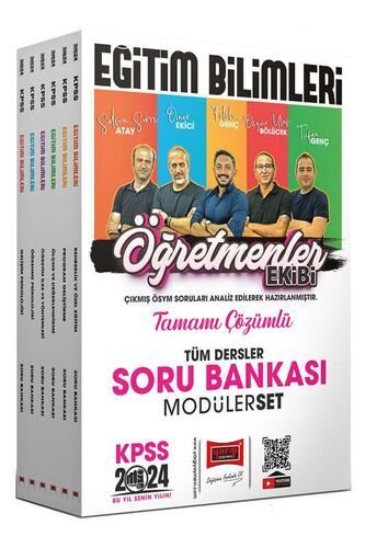 Yargı Yayınları 2024 KPSS Eğitim Bilimleri Öğretmenler Ekibi Tüm Dersler Tamamı Çözümlü Modüler Soru Bankası Seti