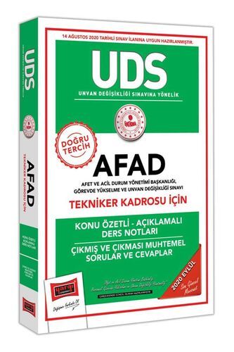 Yargı Yayınları UDS AFAD Tekniker Kadrosu İçin Konu Özetli Çıkmış ve Çıkması Muhtemel Sorular