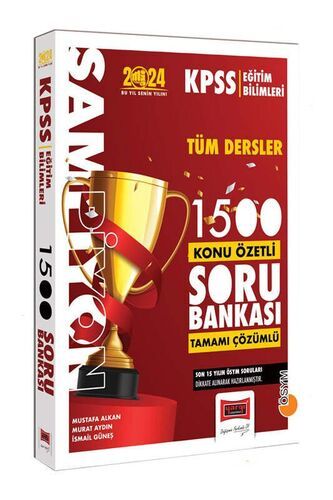 Yargı Yayınları 2024 KPSS Eğitim Bilimleri Şampiyon Tüm Dersler 1500 Konu Özetli Tamamı Çözümlü Soru Bankası