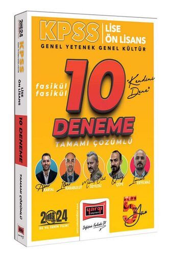 Yargı Yayınları 2024 KPSS Lise Ön Lisans GYGK Tüm Dersler 5Yüz Ekibi Fasikül Fasikül Tamamı Çözümlü 10 Deneme