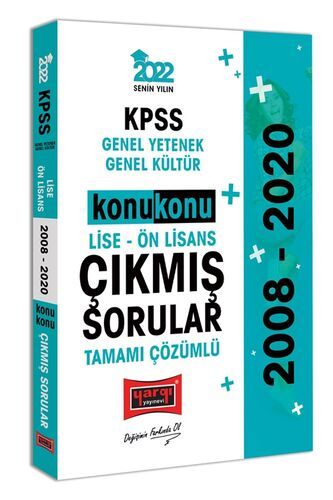 Yargı Yayınları 2022 KPSS GY GK Lise Ön Lisans Konu Konu Tamamı Çözümlü Çıkmış Sorular