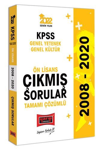 Yargı Yayınları 2022 KPSS GY GK Ön Lisans Tamamı Çözümlü Çıkmış Sorular