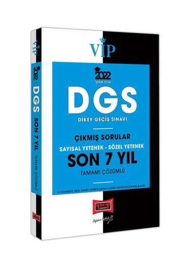 Yargı Yayınları 2022 VİP DGS Sayısal Yetenek Sözel Yetenek Son 7 Yıl Tamamı Çözümlü Çıkmış Sorular