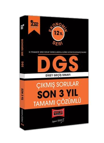 Yargı Yayınları 2022 DGS Ekonomik Seri Son 3 Yıl Tamamı Çözümlü Çıkmış Sorular